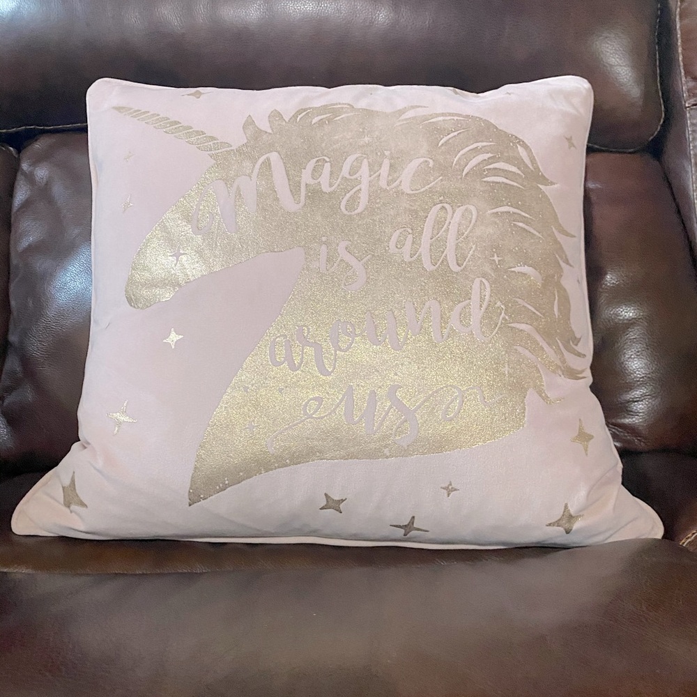Pink velvet pillow